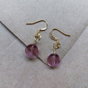 3 for 20 Handmade Purple Clear Earrings